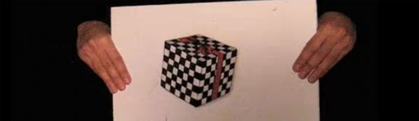 Ilusão de Ótica: Cubo 3D levitando?