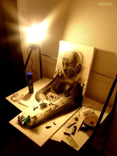 Desenhos 3D a lápis