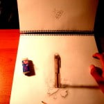 Desenhos 3D a lápis