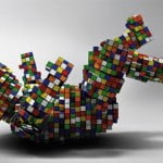 Arte com cubo mágico