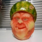 Fantásticas esculturas 3D em melancias