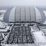 O Tropical Island está localizado dentro de um hangar gigante