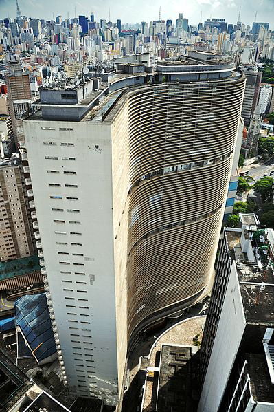 O Edifício Copan, no centro de São Paulo.
