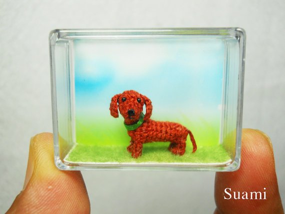 Animais miniatura de croche 15