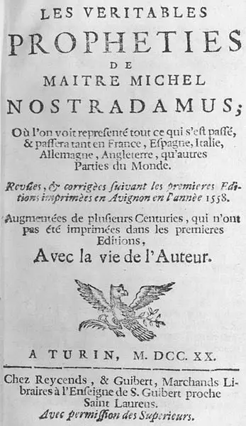Legenda: Capa das “Profecias”, edição do início do século XVIII.