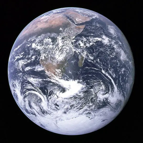 A Terra, fotografada por tripulantes da Apolo 17.