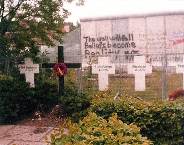  Memorial em homenagem às vítimas do Muro de Berlim.