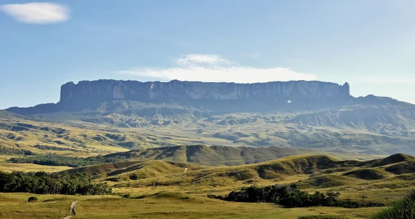Vista do monte Roraima a partir da Venezuela.