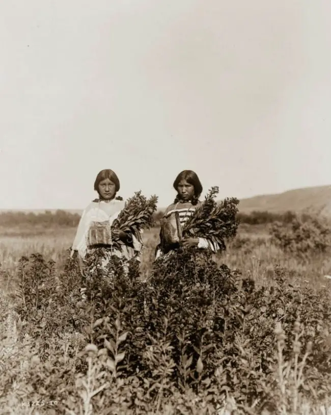 Duas jovens Piegan em 1910.